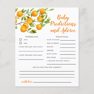 Papier Little Cutie Baby Predictions & Conseils Card