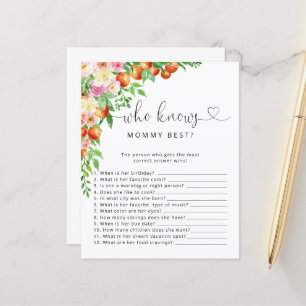 Papier Little Cutie baby shower Qui connaît maman Meilleu