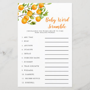 Papier Little Cutie Baby Word Scramble Jeu