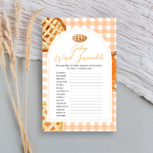 Papier Little Cutie Pie En vichy Baby shower Scramble Jeu