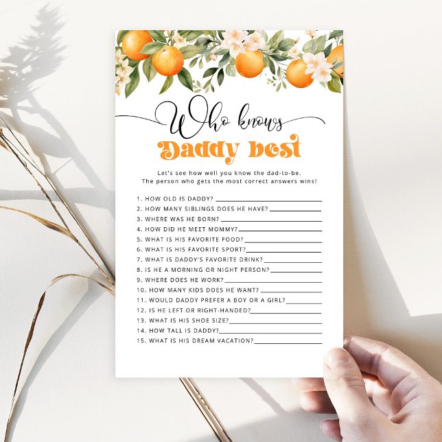 Papier Little cutie Qui connaît papa meilleur jeu de baby (Créateur téléchargé)