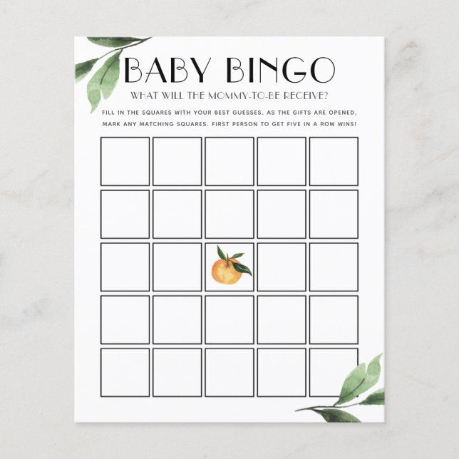 Papier Little Cuties Baby Bingo Game Card (Devant)