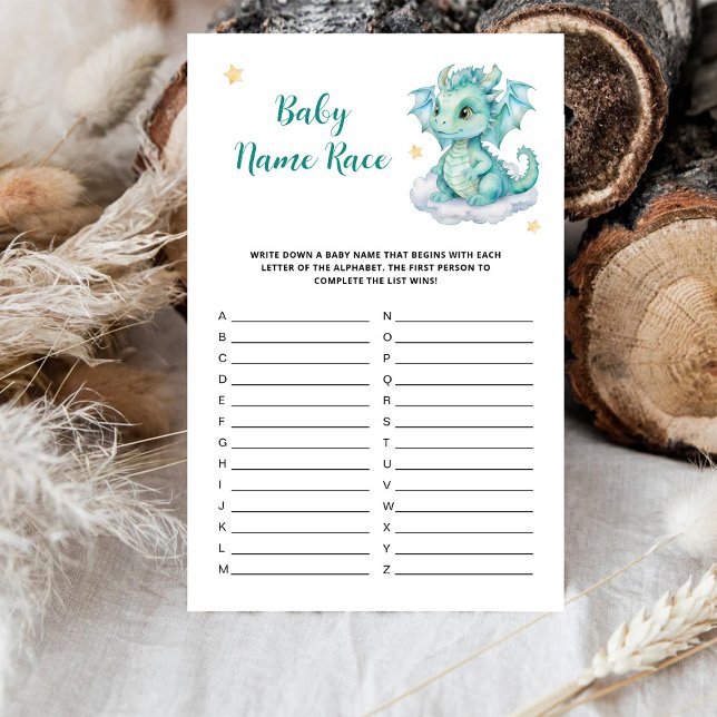 Papier Little Dragon Baby Name Race jeu (Créateur téléchargé)