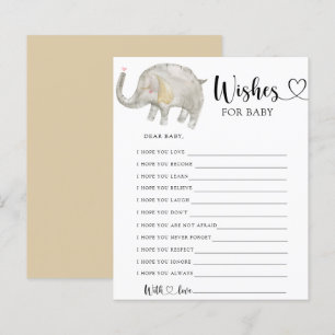 Papier Little elephant Party jeu voeux pour bébé