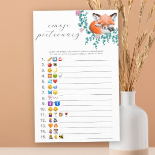 Papier Little fox - Emoji jeu pictural