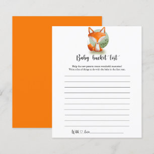 Papier Little Fox petit - Liste des seaux pour bébés