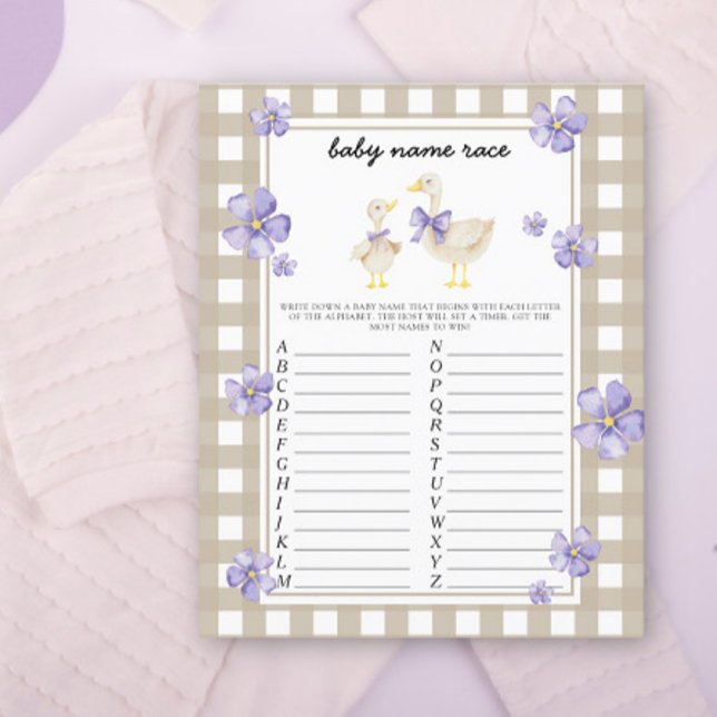 Papier Little Goose - Baby name race game (Créateur téléchargé)