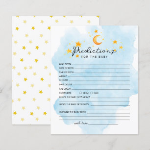 Papier Little Lion C'est un garçon Aquarelle Bleu Prédict