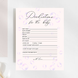 Papier Little Pearl Bubbles Prédictions Pour Baby Game