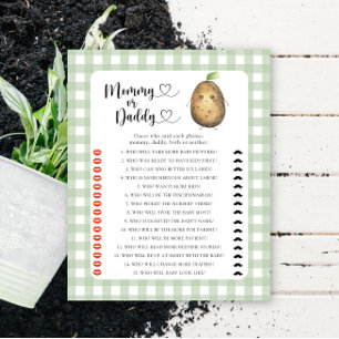 Papier Little Potato - jeu de baby shower maman ou papa