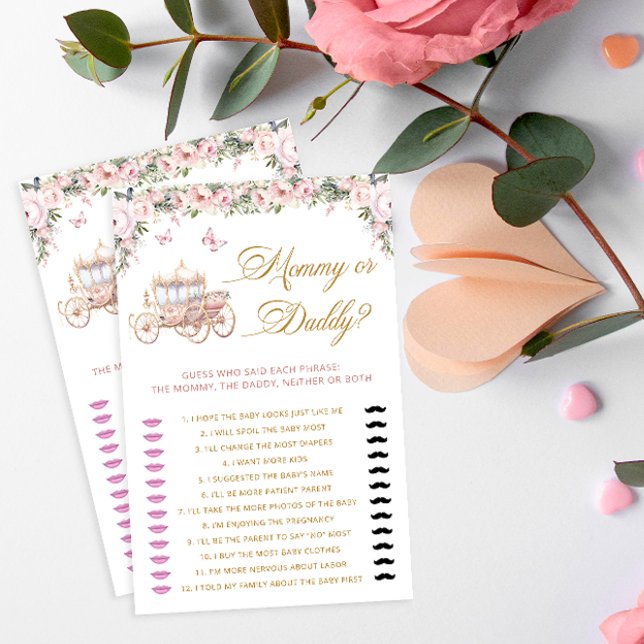 Papier Little Princess Maman ou papa Baby shower Jeu (Créateur téléchargé)