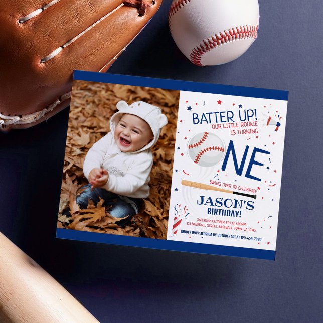 Papier Little Rookie Baseball Budget Photo 1er anniversai (Créateur téléchargé)