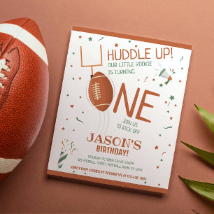 Papier Little Rookie Football Budget 1er anniversaire Inv