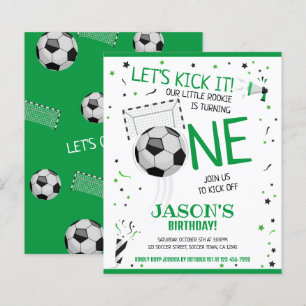 Papier Little Rookie Soccer Budget 1er anniversaire Invit