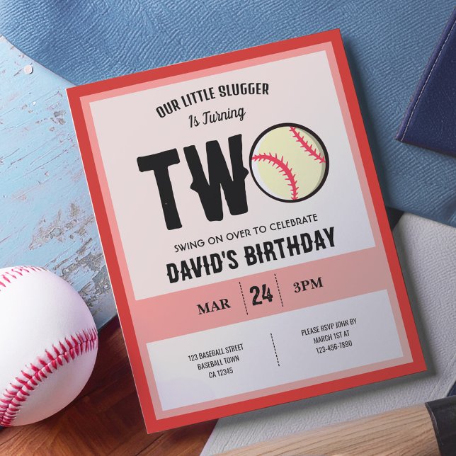 Papier Little Slugger Baseball Budget 2e anniversaire Inv (Créateur téléchargé)