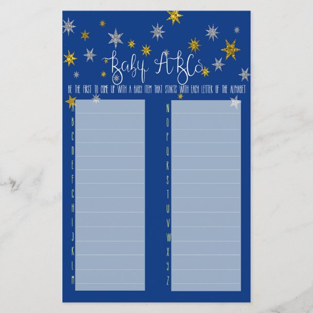 Papier Little Star Baby ABC jeu (Devant)
