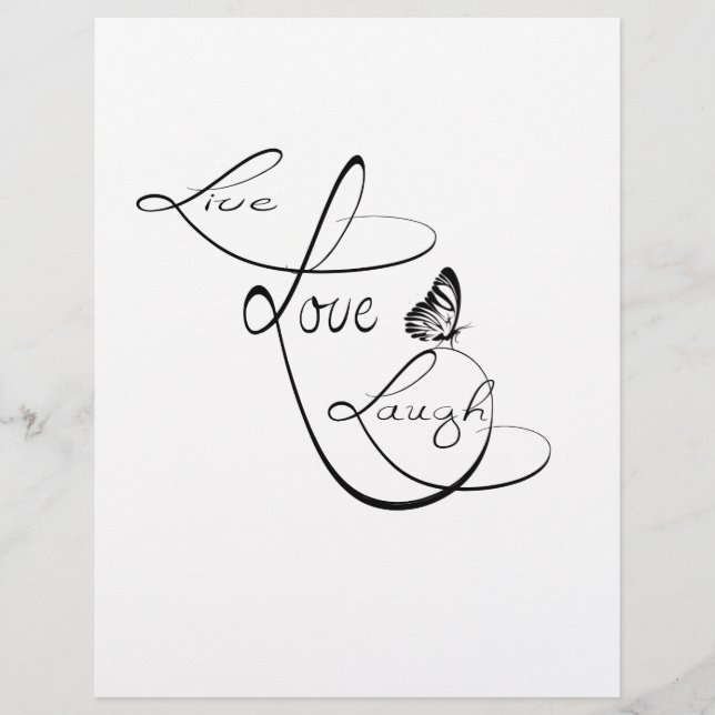 Papier Live love Laugh (Devant)