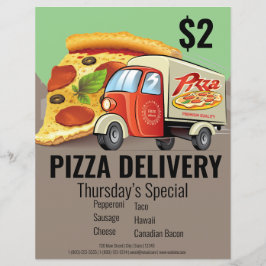 Papier Livraison de pizza Circulaire d'affaires