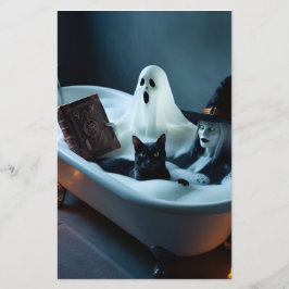 Papier Livre de lecture de fantôme dans la baignoire et B