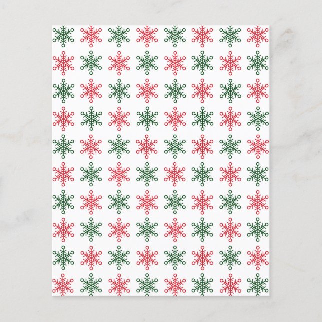 Papier Livre de Noël - Motif de neige - Blanc (Devant)