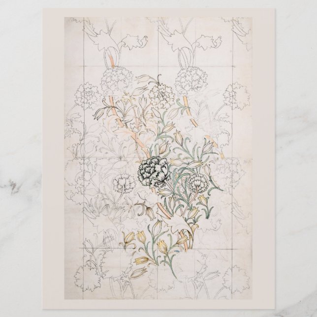 PAPIER LIVRE DE SCRAPBOT : WILLIAM MORRIS : WILD TULIP (Devant)