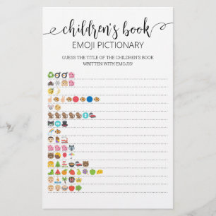Papier Livre d'enfants Emoji Pictionary jeu avec réponses