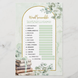 Papier Livre d'histoire de verdure Jeux Word Scramble