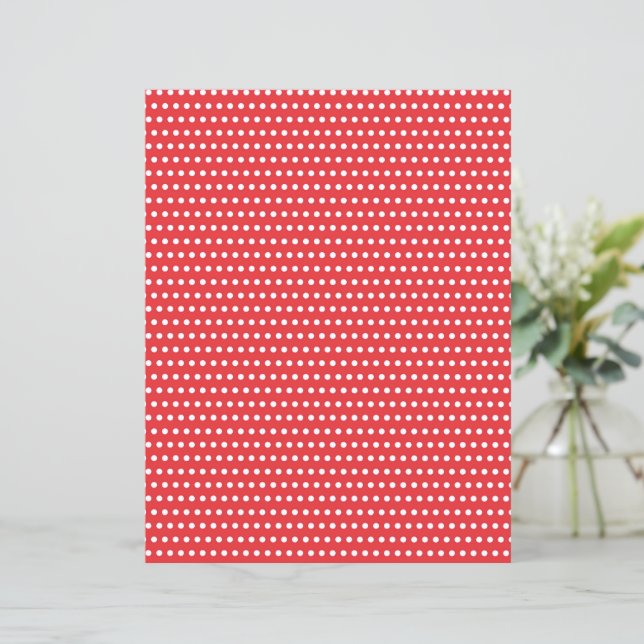 Papier Livre rouge et blanc À petits pois de Noël (Debout devant)