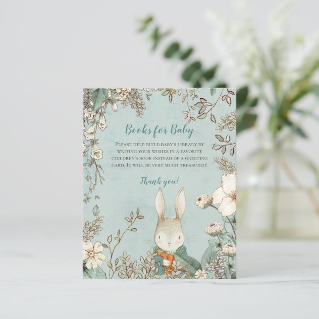 Papier Livres Bunny Budget Pour Boîtier Baby shower (Debout devant)