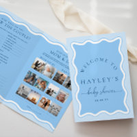 Livret de jeu Baby shower bleu Vave