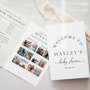 Papier Livret de jeu de Baby shower de script Quinn