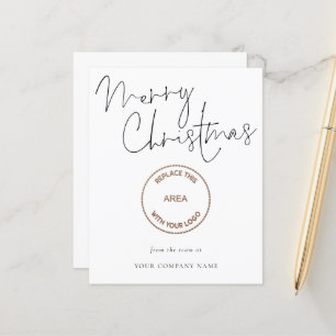 Papier Logo Budget Elegant Entreprise Salutations de Noël