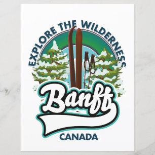 Papier logo de Banff Canada pour skier