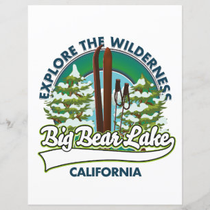 Papier Logo de ski Big Bear Lake California