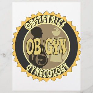 PAPIER LOGO DU MÉDECIN FÉMININ BADGE OB/GYN