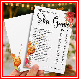 Papier Love at First Spritz Mariage Shoe Game