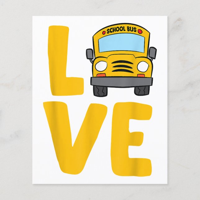 Papier Love School Bus Driver Schoolbus Busdriver (Devant)