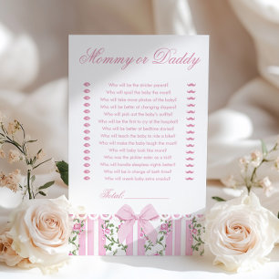 Papier Love Shack Baby Maman ou Papa Jeu de baby shower