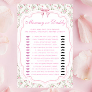 Papier Love Shack maman ou papa Baby shower jeu