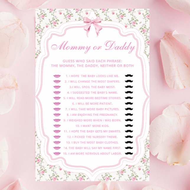 Papier Love Shack maman ou papa Baby shower jeu (Créateur téléchargé)