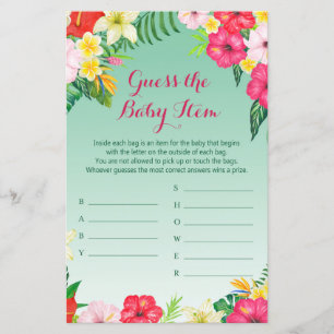 Papier Luau Baby shower tropical Jeu IMPRIMÉ