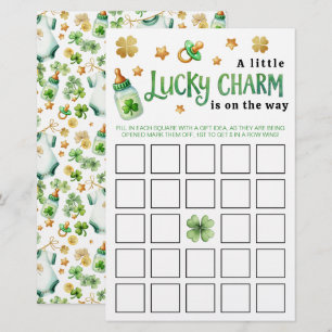 Papier Lucky Charm Baby shower irlandais jeu de bingo