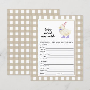 Papier Lucky Duck Baby Word Scramble Jeu
