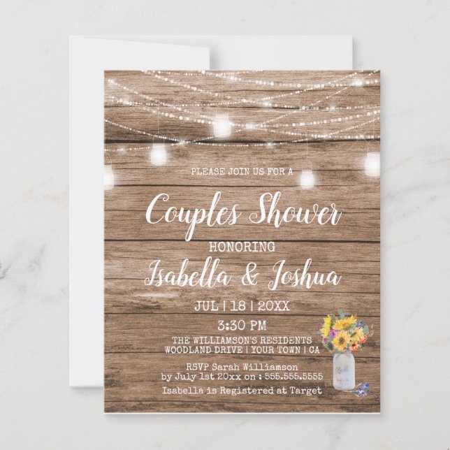 Papier Lumières de Budget en Guirlande et Mariage Champêt (Devant)
