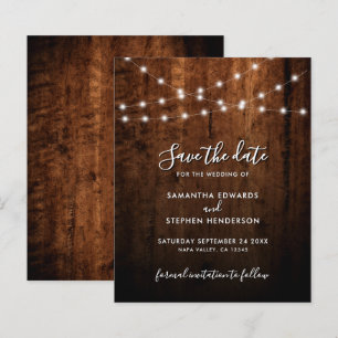 Papier Lumières de Chaîne Rustiques & Bois Mariage Épargn