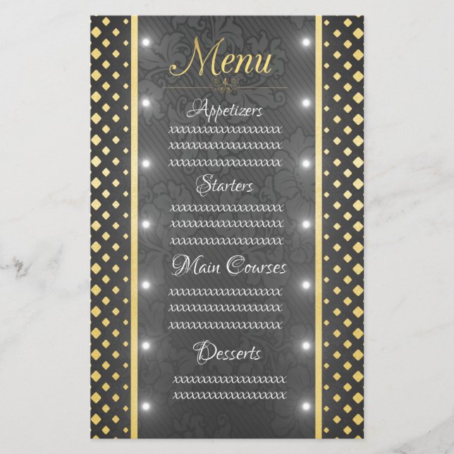 Papier Lumières or et noires (Devant)