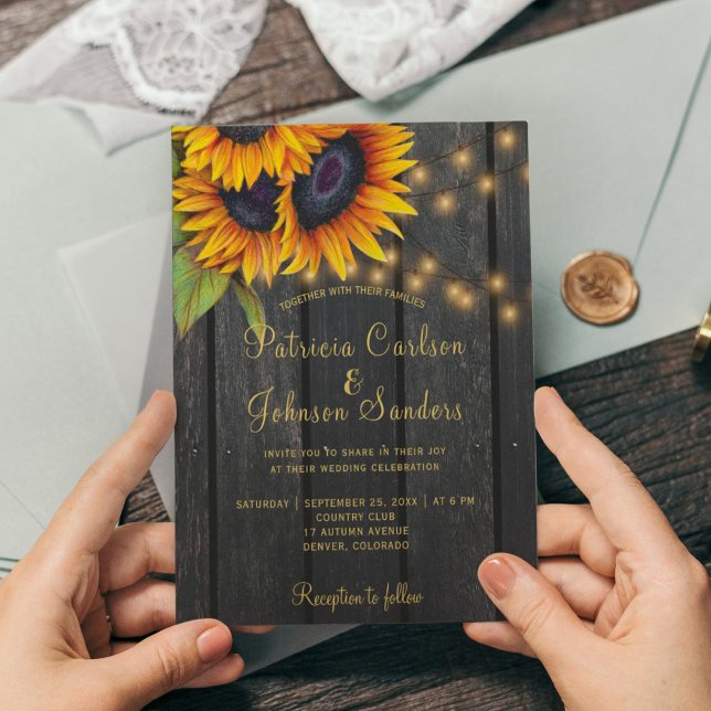 Papier Lumières rustiques tournesol grange bois mariage b (Créateur téléchargé)