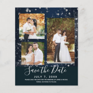 Papier Lumières scintillantes bleues Mariage Photo Enregi