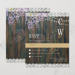 Papier Luminaires en dentelle rustique Wisteria Bois Wedd