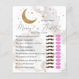 Papier Lune et étoiles | Maman papa | Jeu Baby shower